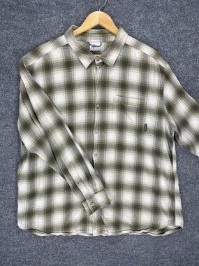 Columbia Flannel Shirt Men’s XXL Plaid Brown Cotton Regular Fit Chore Casual